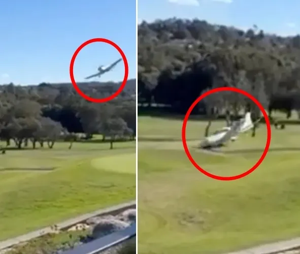 thumbnail - 현지시간으로 17일 오후 2시쯤 호주 시드니의 한 골프장으로 비행기가 추락하는 사고가 발생했다. 엑스 영상 캡처