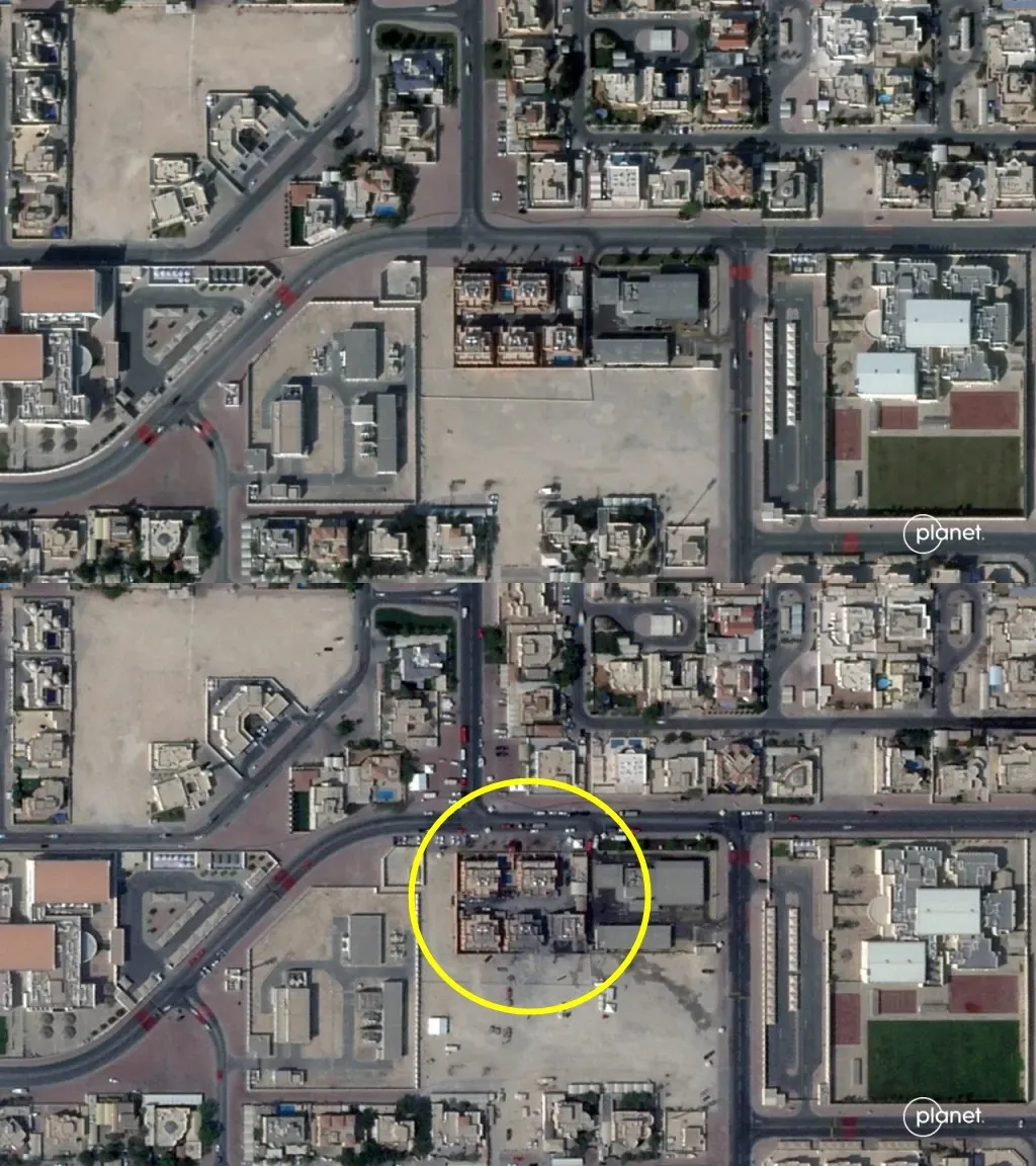 thumbnail - 지난 1월과 10일 촬영한 위성 사진. 플래닛랩스 PBC 제공