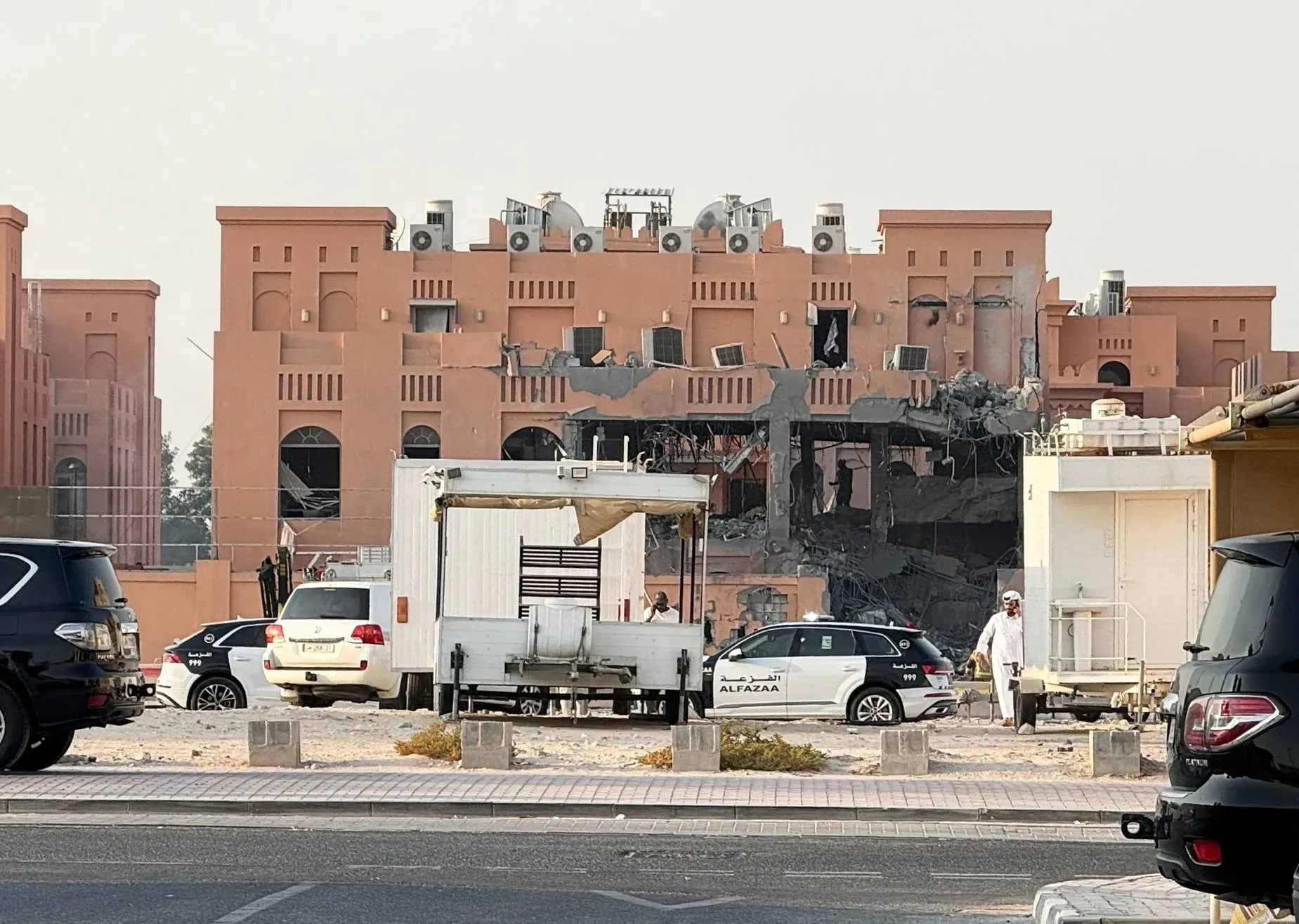 thumbnail - 이스라엘의 공습으로 파괴된 카타르 도하의 건물 모습. 로이터 연합뉴스