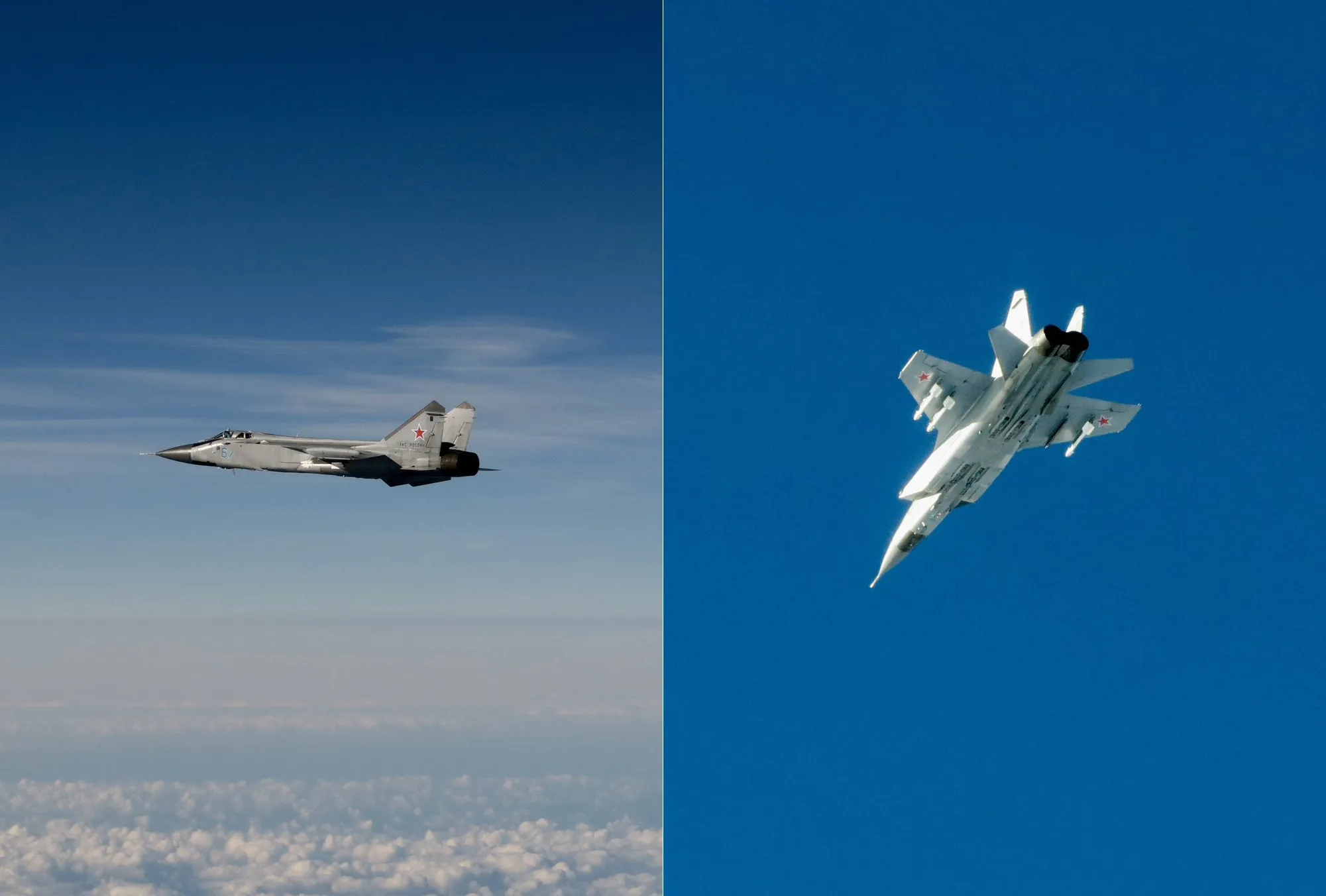 thumbnail - 러시아 미그(MiG)-31 전투기. 최근 에스토니아 영공을 침범해 스웨덴 공군 JAS-39 전투기의 요격·감시를 받았다. 출처=엑스