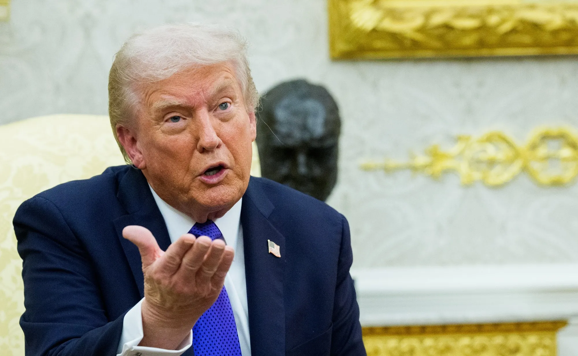 thumbnail - 백악관에서 발언하는 도널드 트럼프 대통령. EPA 연합뉴스