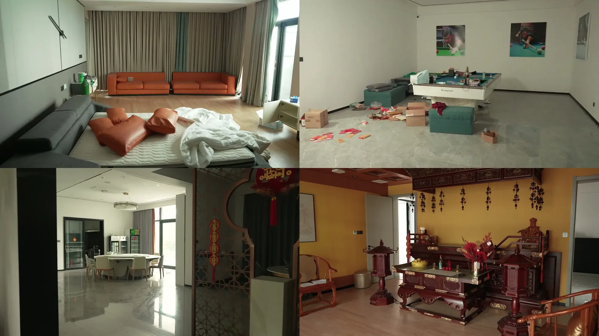 thumbnail - 사기단 보스의 거주 공간 내부. 화려한 실내장식과 고급 가구가 즐비해 근로자들이 생활하던 열악한 기숙사와 극명한 대조를 이룬다. 출처=CNN