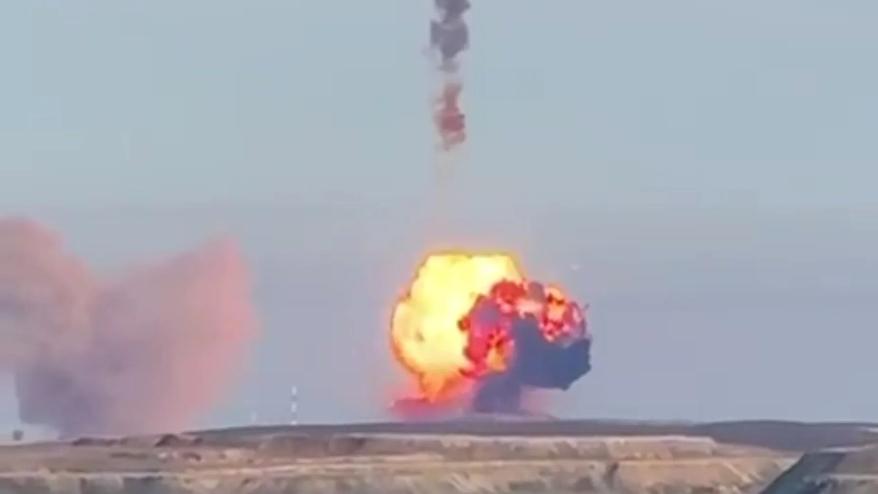 thumbnail - 지난달 말 러시아 오렌부르크 야스니 발사장에서 시험 발사된 사르마트가 이륙 직후 폭발한 것으로 알려졌다.  영상 캡처