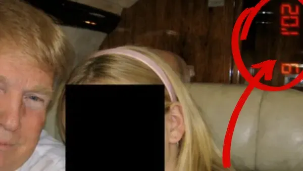 thumbnail - 엡스타인 파일 공개 이후 확산된 사진 일부. 오른쪽 상단의 날짜·시간 표기가 불분명해 조작 또는 편집 가능성이 거론되고 있다. 사진의 진위는 확인되지 않았다. X 사용자 @keithedwards 게시물 캡처