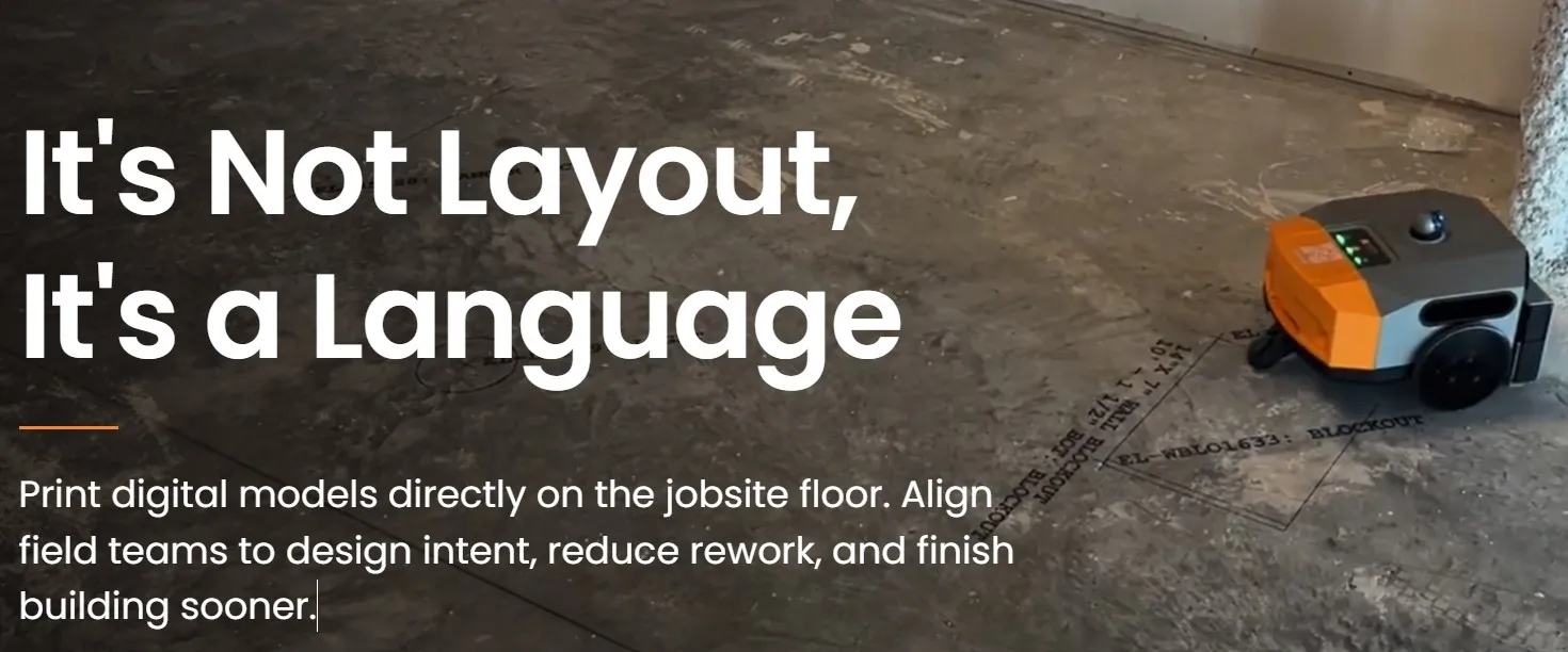 thumbnail - Dusty Robotics의 라인마킹 로봇 홍보물. 더스티 제공