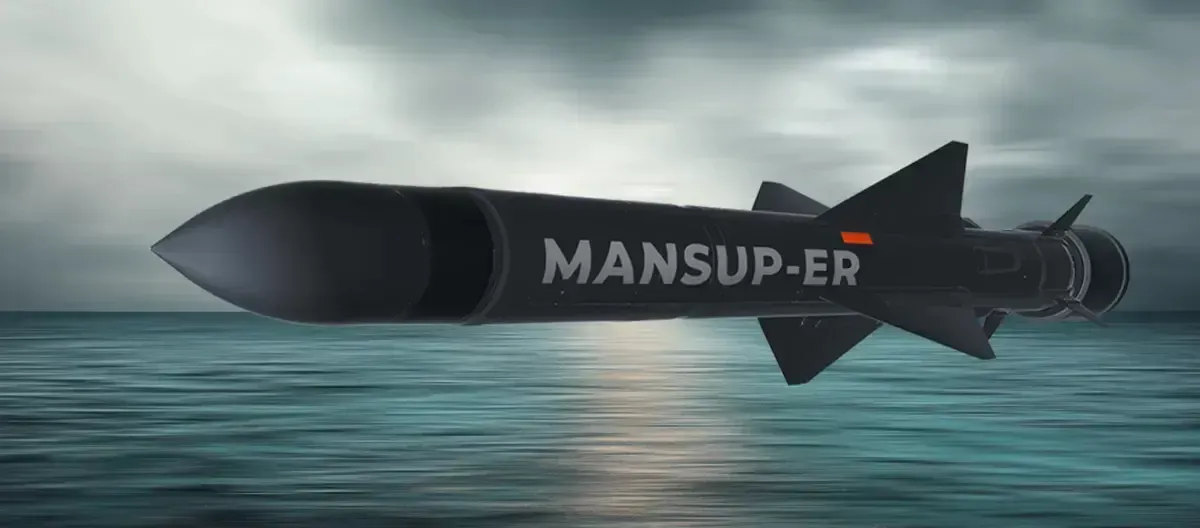 thumbnail - 브라질 해군이 도입한 만스업 대함미사일의 사거리 연장형인 만스업-ER 대함미사일. 출처 엣지그룹