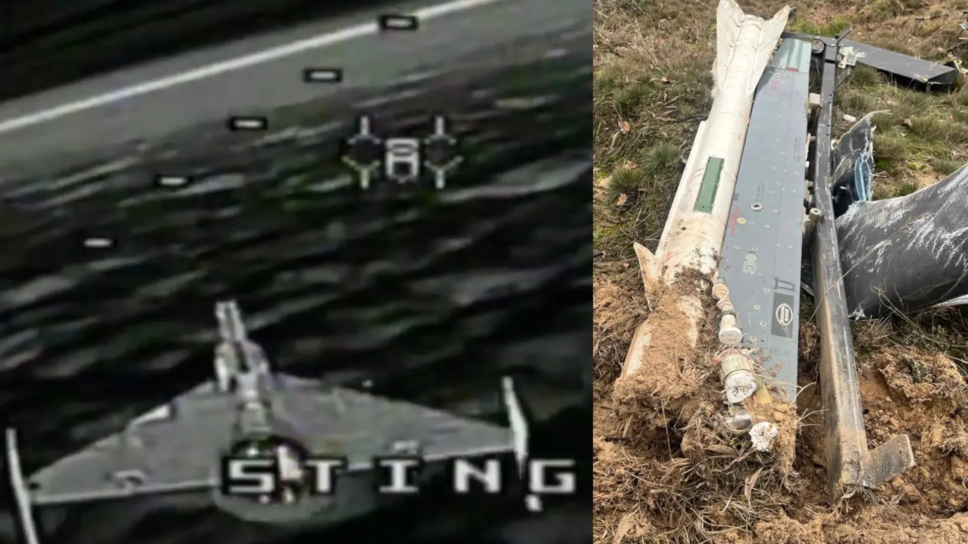 thumbnail - R-60 공대공 미사일을 장착한 러시아 자폭 드론. 소셜미디어 캡처