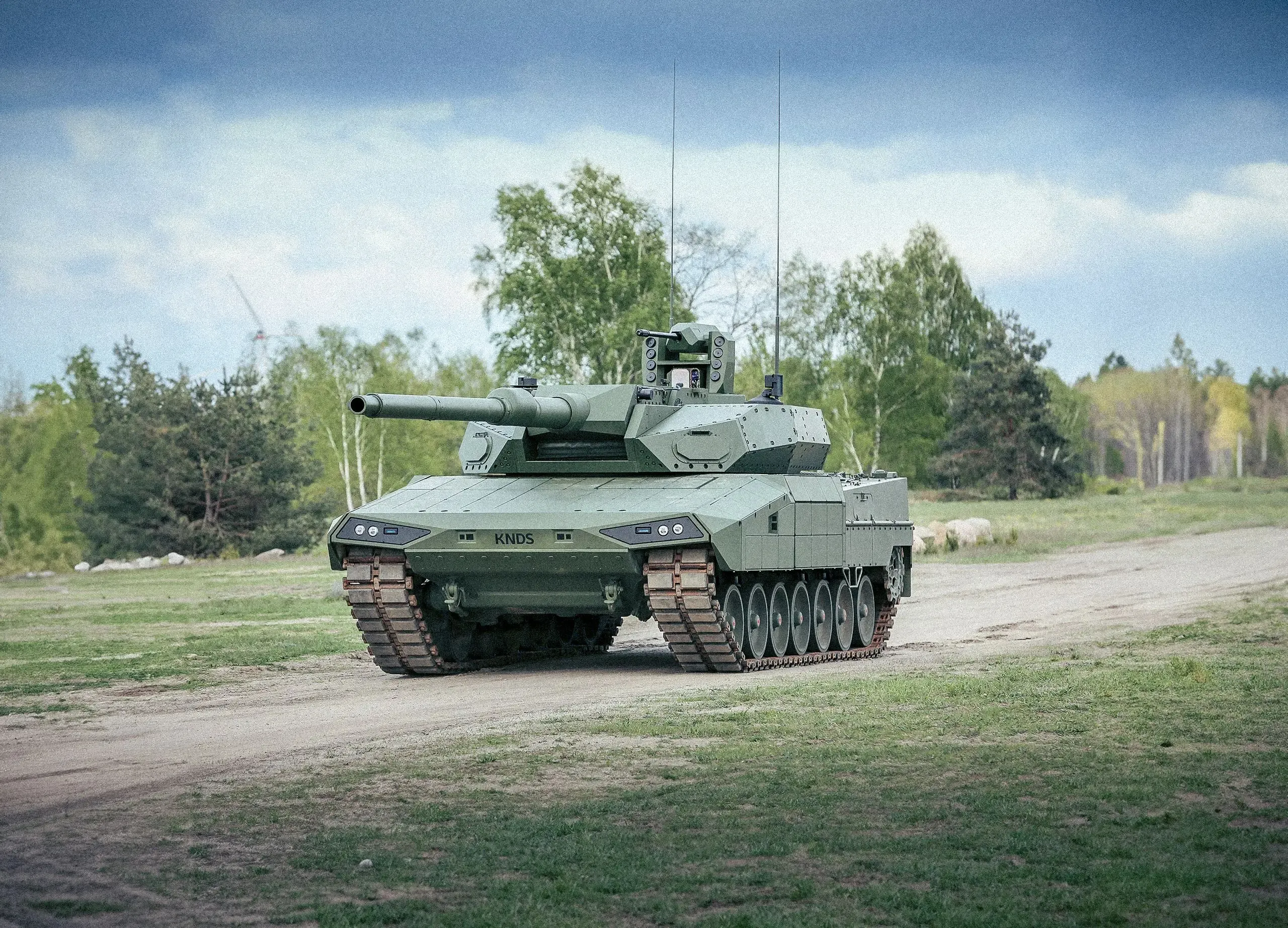 thumbnail - 미래 유럽 전차를 위한 기술 실증기 성격의 레오파드 2 A-RC. KNDS 제공