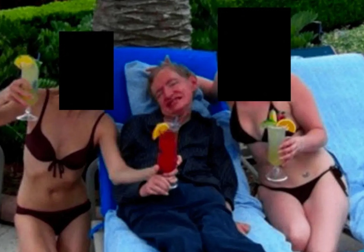 thumbnail - 비키니 여성과 호킹 박사…엡스타인 파일 사진 확산