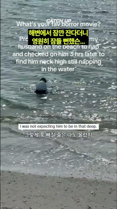 thumbnail - (영상) 깊게 잠드시는 분들? 해변에서 낮잠 절대 금지!