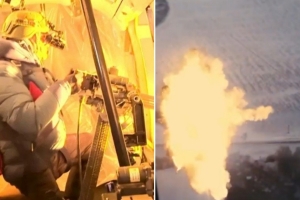 thumbnail - [영상] 공중에서 러 드론에 초근접, 美기관총으로 박살내는 우크라 병사 [밀리터리+]