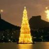 브라질, 높이 85m 플로팅 크리스마스 트리 설치