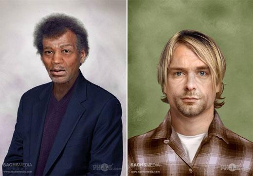 지미 헨드릭스(왼쪽), 커트 코베인