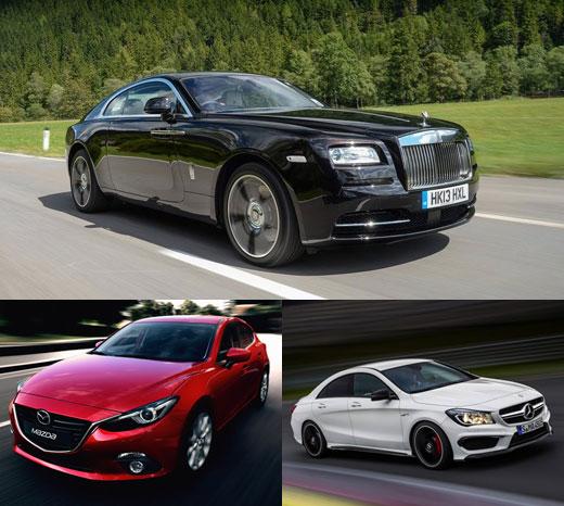 롤스로이스 레이스, 마즈다3, 메르세데스-벤츠 CLA