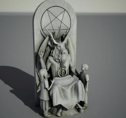 사탄 교회(satanic temple)가 공개한 ‘악마 동상’ 이미지 모습