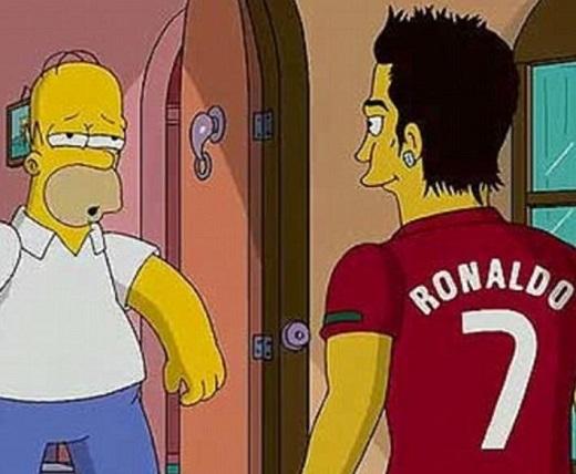 과거 심슨 에피소드에 출연한 호날두의 캐릭터(데일리메일)