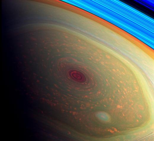 토성의 육각형 구름