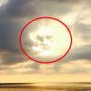 석양 구름에 나타난 ‘신의 얼굴’…희귀 형상 포착