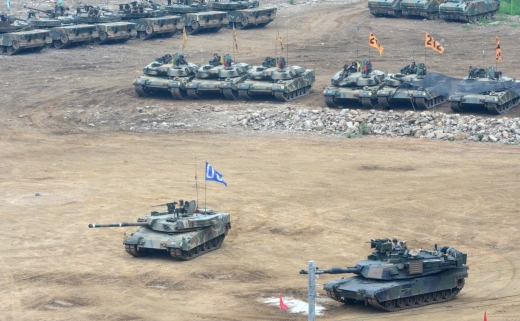 연합훈련을 위해 집결한 한미 양국 전차부대