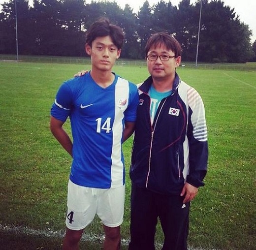 리그 첫 경기 결승골 주인공 강성모(왼쪽)와 김상열 ACTS29 대표