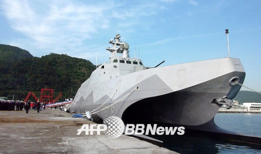 대만의 첫 국산 스텔스 미사일 순시함 퉈장 ⓒ AFPBBNews=News1