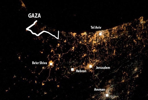 가자지구의 야경