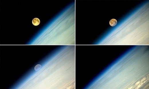 우주에서 본 환상적인 슈퍼문