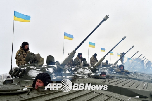 우크라이나 신형 BMP-2M 장갑차. ⓒ AFPBBNews=News1