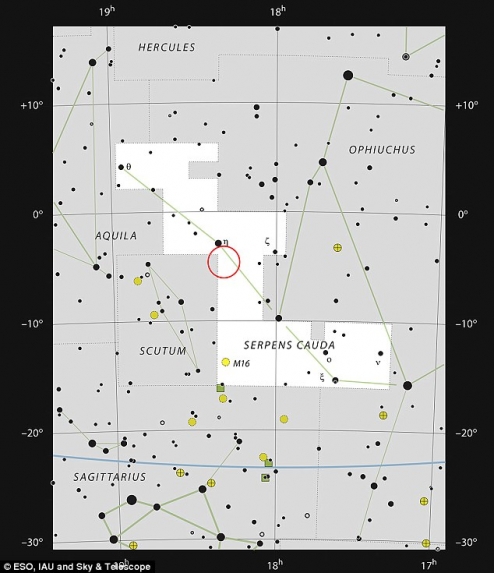 LDN 483 암흑성운은 지구로부터 700광년 떨어진 용자리에 있다.