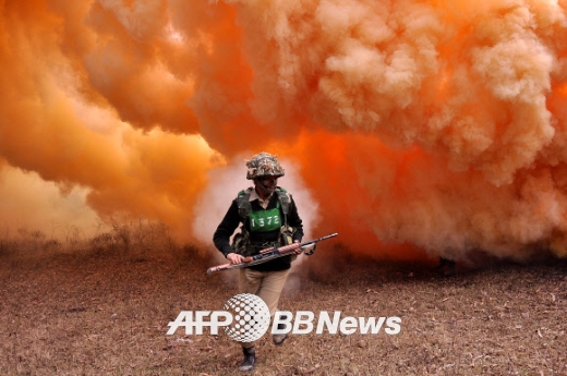 인도 국경수비대(Indian Border Security Force, BSF) 여성 특공대 ⓒ AFPBBNews=News1