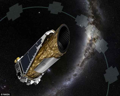 6억 달러가 투입된 케플러 우주망원경은 우리은하에 지구형 행성들이 얼마나 있는지를 밝혀내기 위해 2009년 3월 발사되었다.