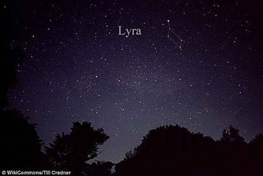 112억 년이나 된 케플러-444 별. 거문고자리에 있으며, 쌍안경으로 볼 수 있다.