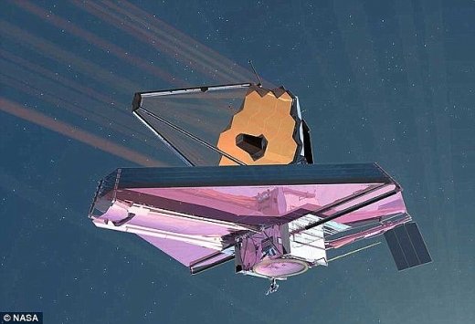 우주에 안착하게 될 제임스웹의 이미지 모습.