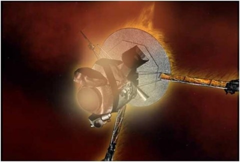 목성 대기 속에서 불타는 갈릴레오 호 상상도