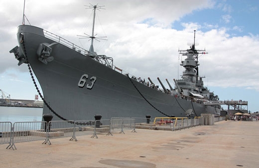 실제 ‘USS 미주리’ 전함의 모습