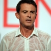 French prime minister Manuel Valls wets...