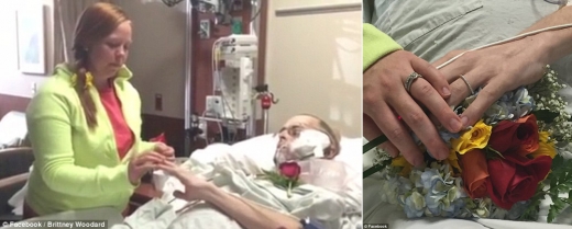 결혼 반지를 교환하는 케일럽과 베서니.