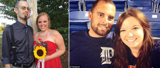 약혼 당시(왼쪽)와 건강했을 때의 모습.