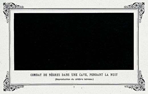 알퐁스 알레(1854~1905년)가 그린 검은 사각형. 제목은 ‘밤 지하실에서 싸우는 흑인들’. 알레는 모노크롬(흑백) 예술에도 일가견이 있었다.