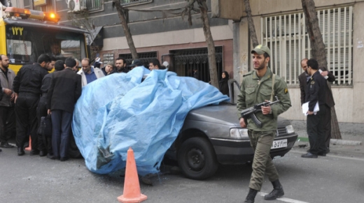이스라엘의 이란 핵기술자 암살 사건 현장