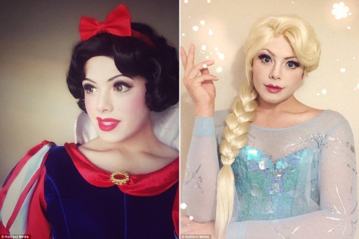 백설공주(왼쪽), 겨울왕국의 엘사