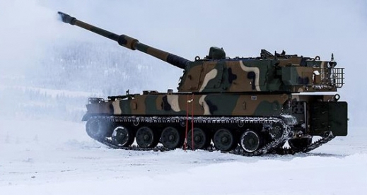 노르웨이에서 시험 평가중인 K-9 자주포