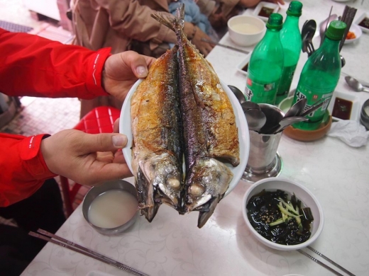 소갈비, 돼지갈비는 언감생심이었다. 그저 흔했던 고등어를 갈비로 격상시켜 먹은 것은 막걸리 사발과 소주잔에 흥청거리던 술꾼들이 만들어낸 ‘정신승리’의 일환이었다. 두 손으로 고갈비를 받쳐든 저 두 손이 참으로 공손하지 않는가.