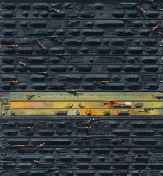 중국 허베이성 동부 친황다오 항구의 석탄 터미널