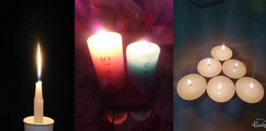 온라인 촛불 집회에 참여한 이들이 올린 다양한 촛불들.