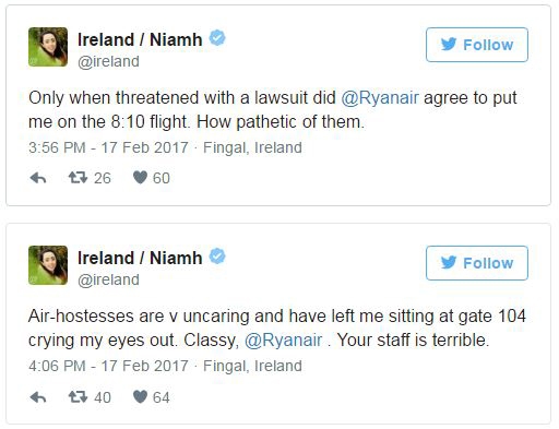 니암이 자신의 답답한 상황을 트위터에 남겼다.