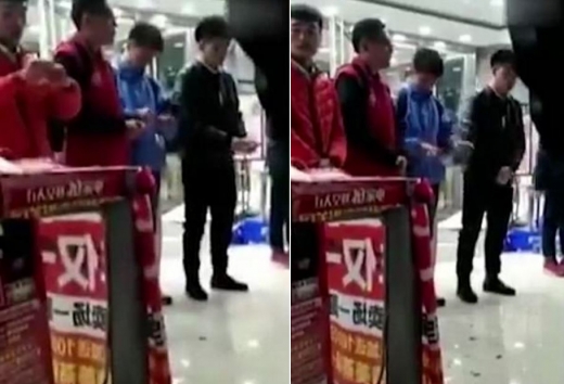 매니저의 지시를 들은 직원들은 하나둘씩 지폐를 꺼내서 찢었다. 바닥에는 종이 조각이 된 지폐 잔해가 널부러져 있다. (사진=유튜브 캡쳐)