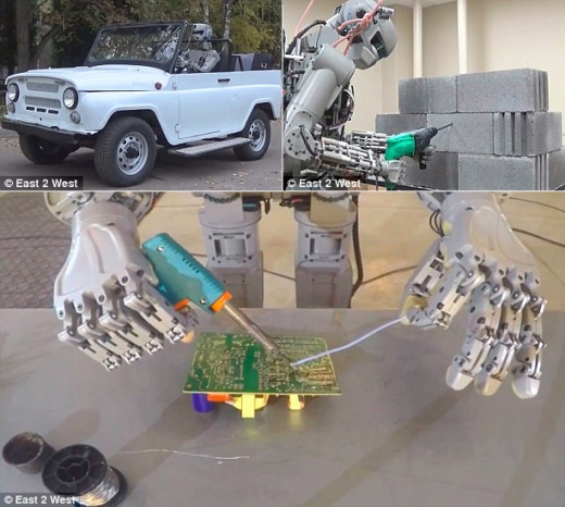 표도르는 인공지능(AI)에 따라 스스로 움직이거나 가상현실(VR) 고글을 쓴 조종자의 동작을 그대로 따라 할 수 있다.