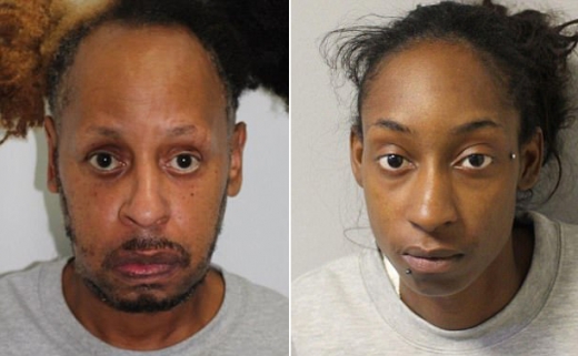 생후 16주 딸을 살해한 혐의로 체포돼 재판을 받고 있는 부부 윌트셔(왼쪽), 베이커(오른쪽)