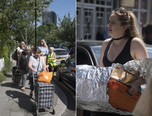 지원자들이 집에서 만든 음식과 옷가지들을 각자의 캐리어와 박스에 담아 가져오고 있다. (사진=데일리메일 캡쳐)